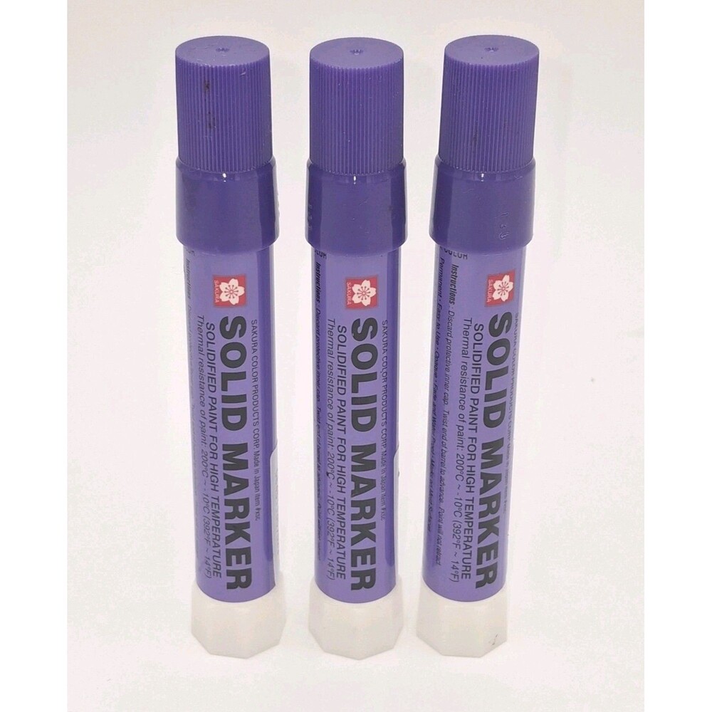 3 Sakura Purple Solid Paint Permanent Markers Twist-Up Tip